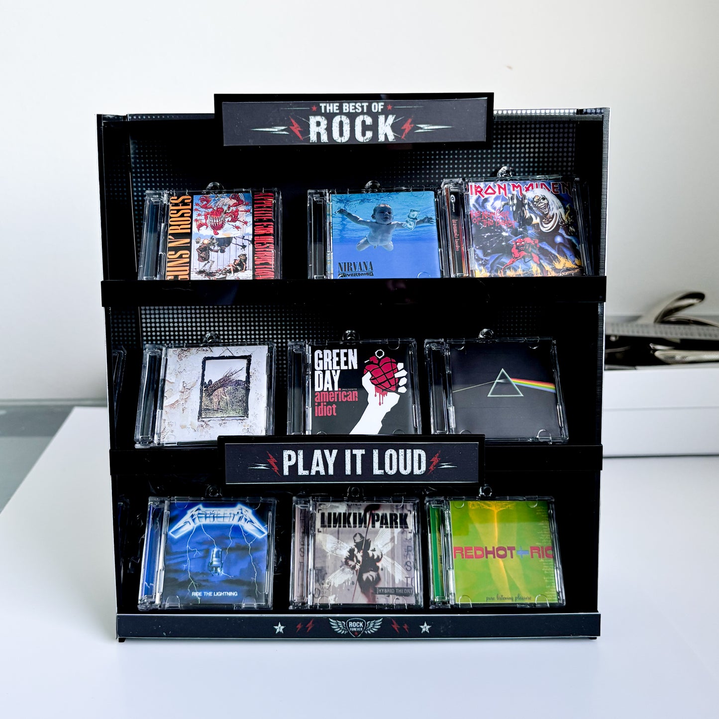 ROCK CD Shelf – 9 Album Collection FA MADE