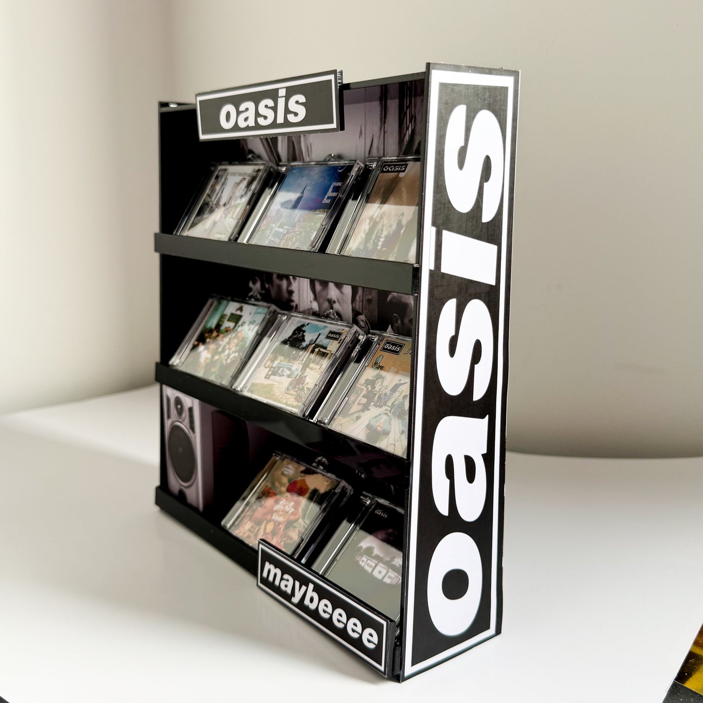 Oasis Mini CD Display Shelf with 9 Mini CDs – Handmade Fan-Made Collectible
