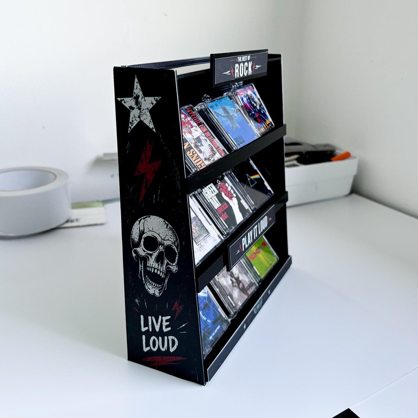 ROCK CD Shelf – 9 Album Collection FA MADE