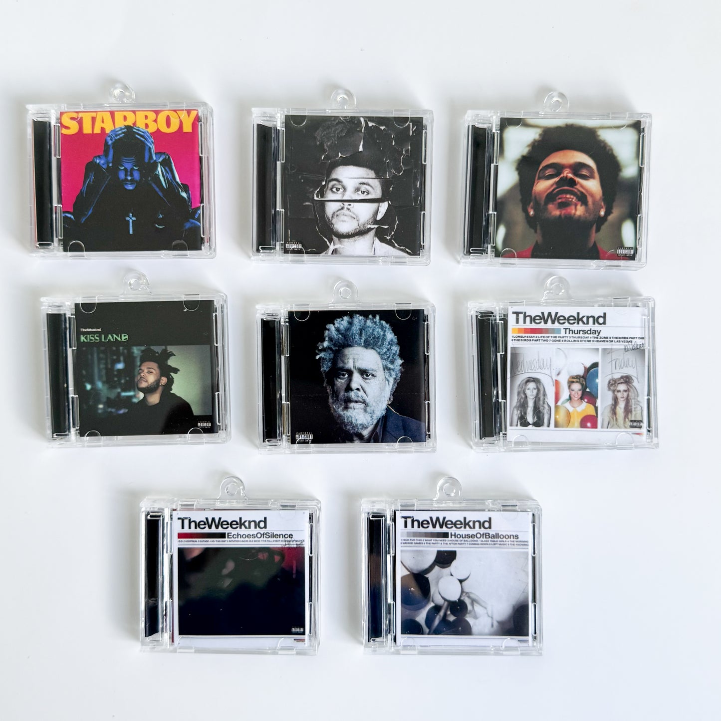 THE WEEKND MINI CD Keychain Shelf – 9 Album Collection FA MADE