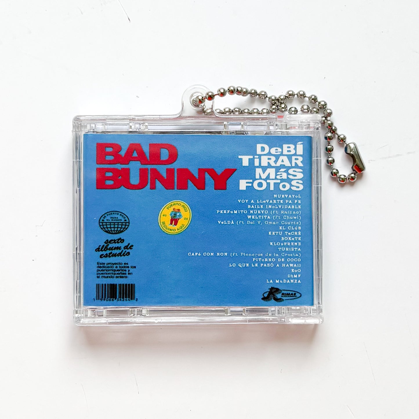 NFC FAN MADE KEYCHAIN - BAD BUNNY DTMF
