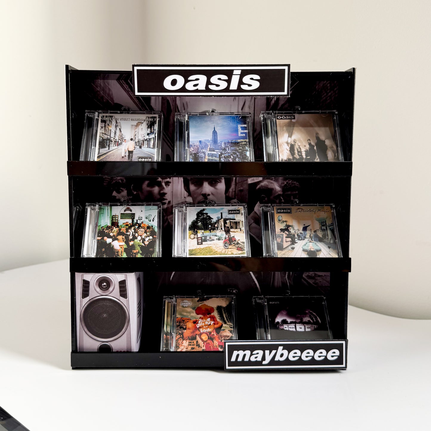 Oasis Mini CD Display Shelf with 9 Mini CDs – Handmade Fan-Made Collectible