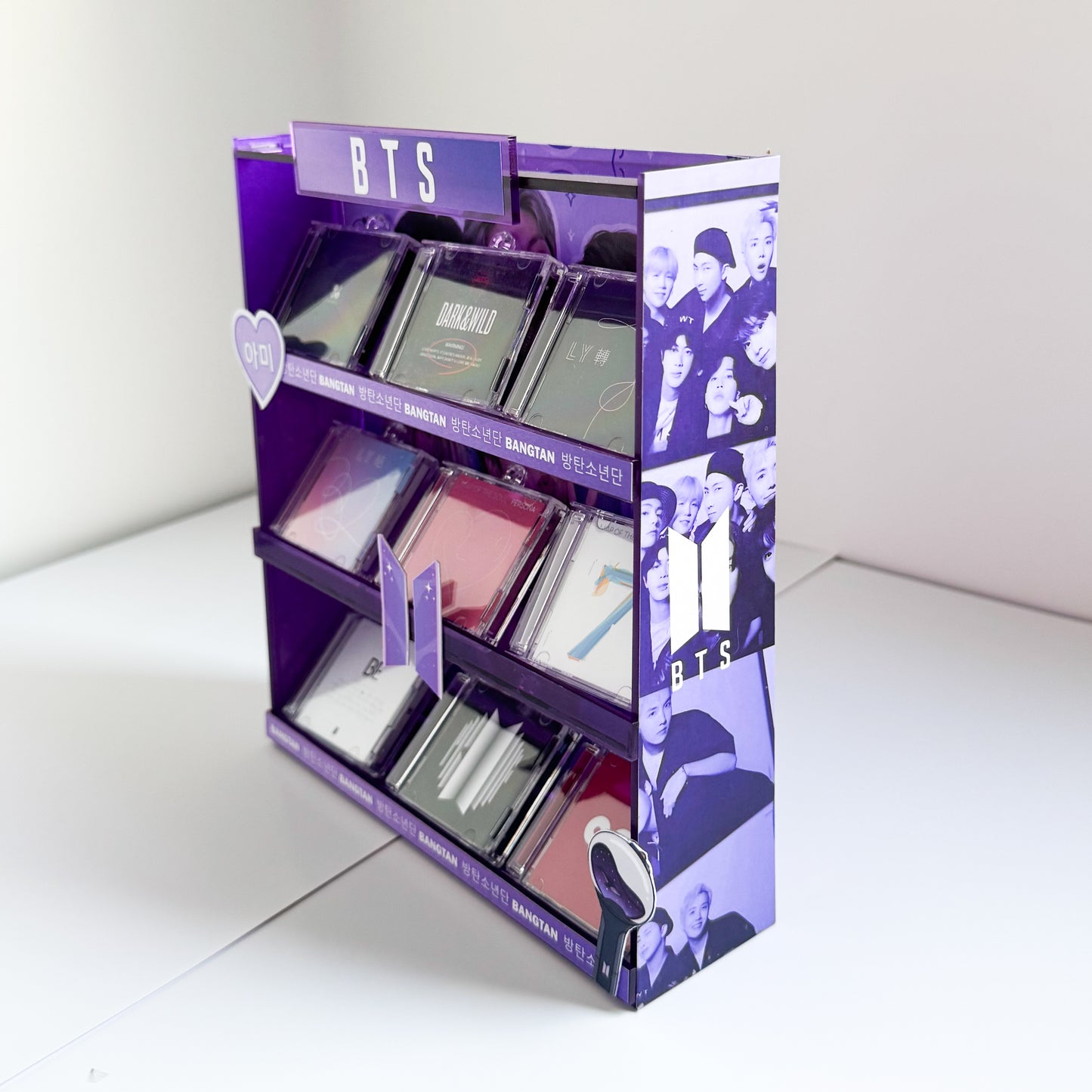 BTS MINI CD Keychain Shelf – 9 Album Collection FA MADE