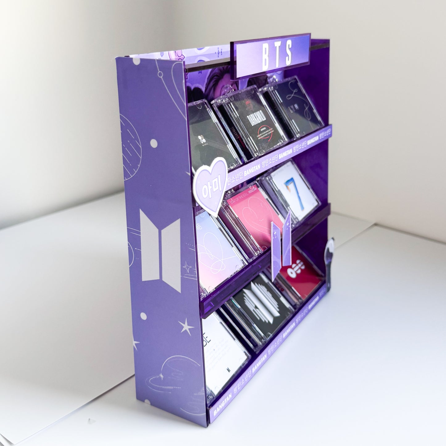 BTS MINI CD Keychain Shelf – 9 Album Collection FA MADE
