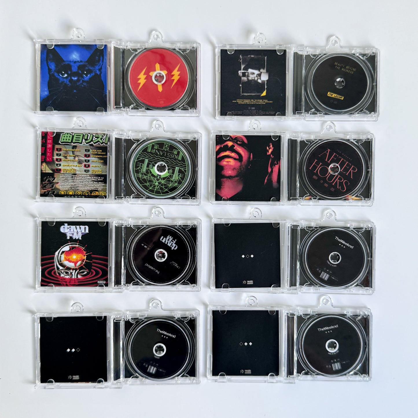 THE WEEKND MINI CD Keychain Shelf – 9 Album Collection FA MADE