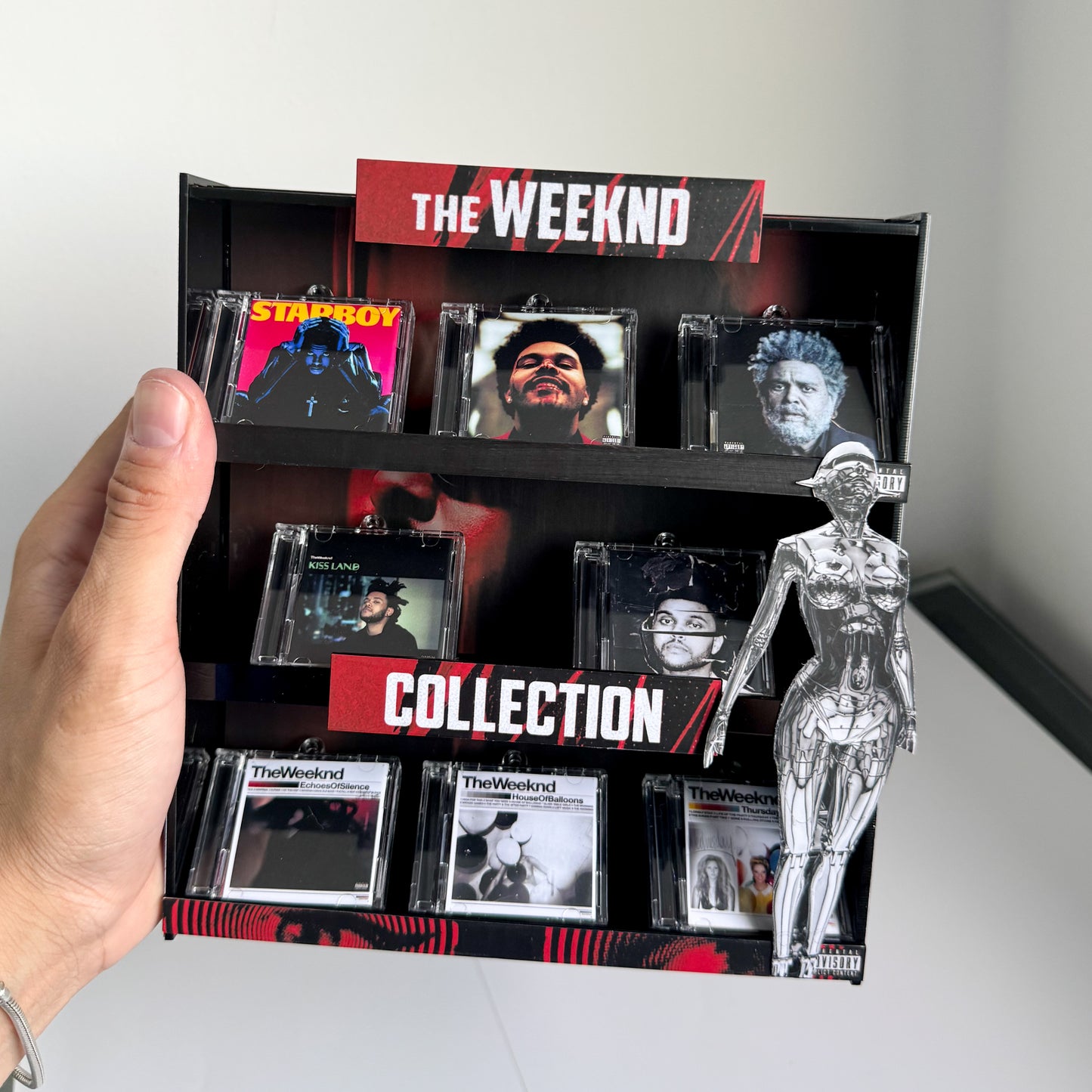 THE WEEKND MINI CD Keychain Shelf – 9 Album Collection FA MADE